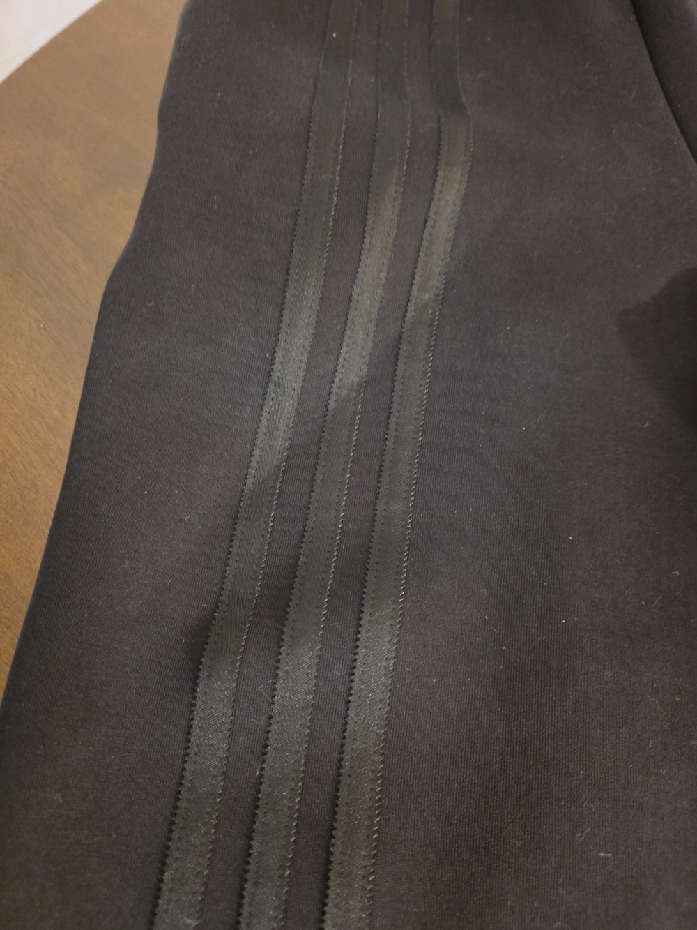 Adidas Off-Placed 3 Stripe Wide-Leg Black on Black Pants, New! Sz XS - Picture 6 of 14